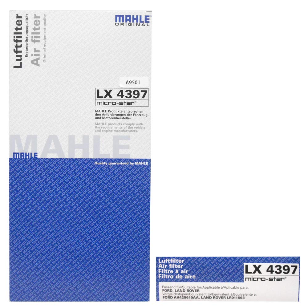 Set of 2 MAHLE Land Rover Air Cleaner Filters for Discovery Discovery Range Rover Velar Sport and compatibility confirmation Made by the original