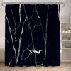 Marble Shower Curtain Set Creative Watercolor Ink Art Geometric Modern Bathroom Decor Floor Rug Bath Mats Toilet Lid Cover