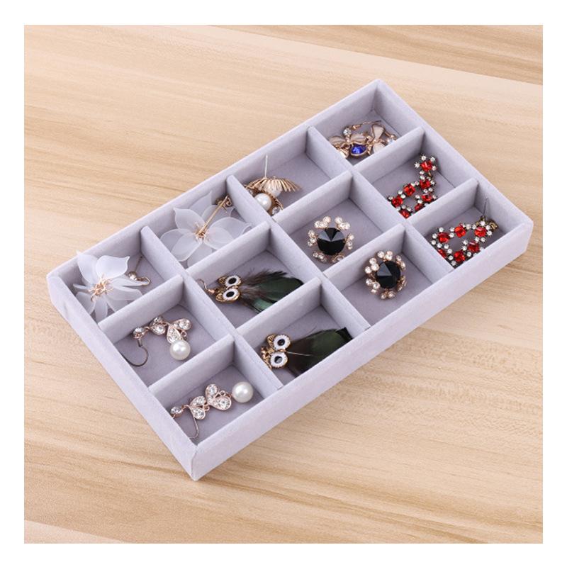 Portable Soft Velvet Jewelry Ring Jewelry Display Organizer Box Fashion Earring Jewelry Storage Case Showcase Box