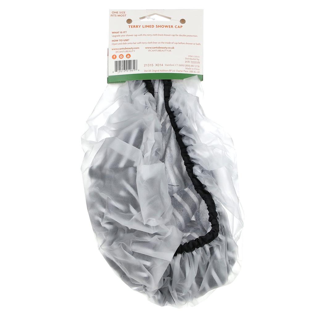 Terry Lined Shower Cap, Free Size, Free Size, 1 Piece