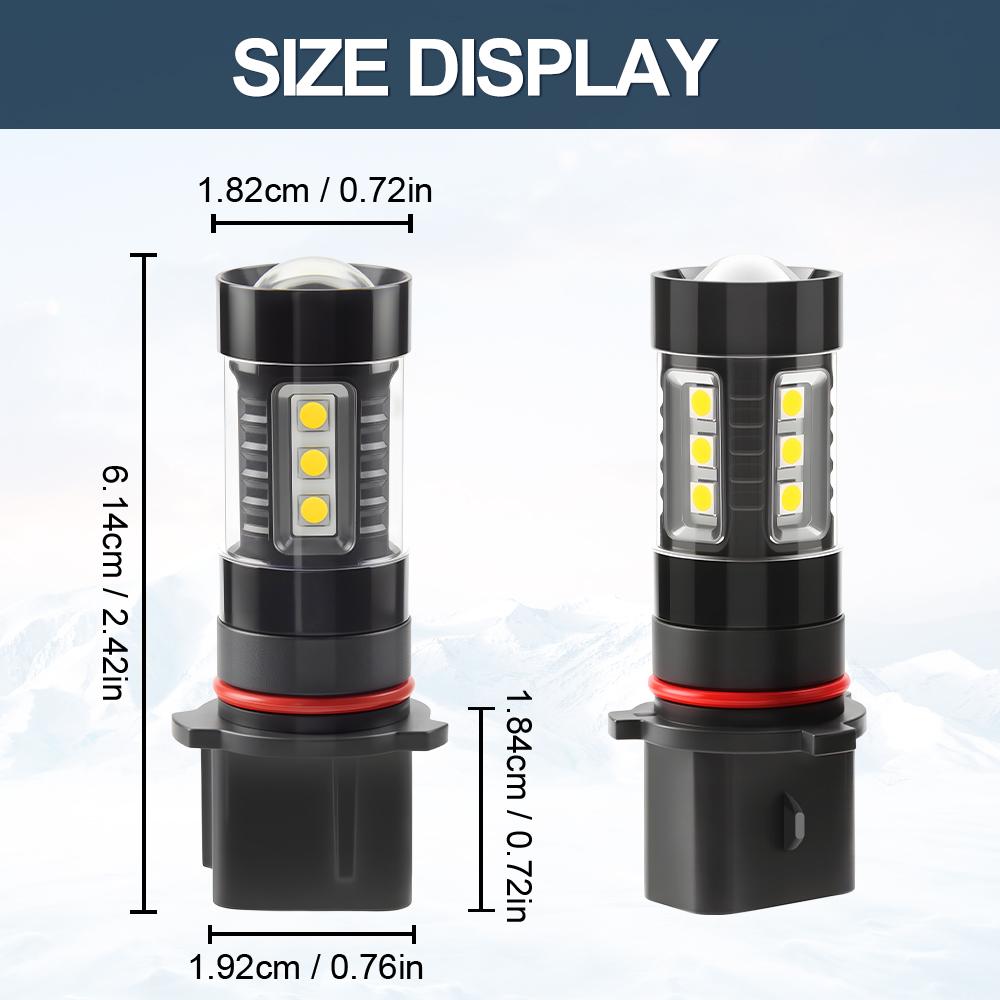 2 Stück Canbus LED-Lampen Tagfahrlicht P13W DRL-Lampe Für Ford Mustang 2015 2016 2017 Autozubehör 6000K Weiß