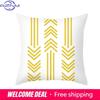 Yellow Geometric Simple Pattern Decorative Pillowcase Cushion Pillowcase Bedding Decoration