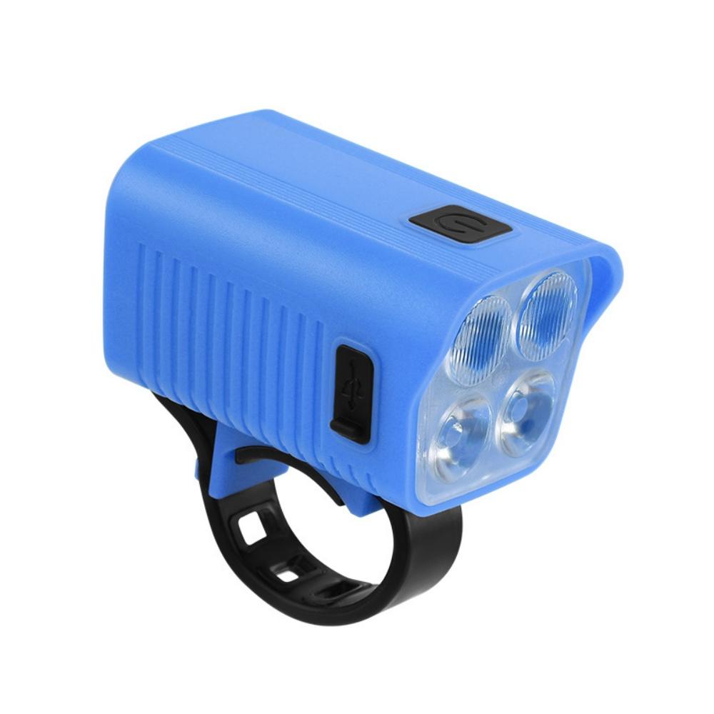 Front Lamp Usb Rechargeable Mtb Flashlight Horn Light Multiple Modes Usb Rechargeable Headlight For Night Riding Mountain Bike