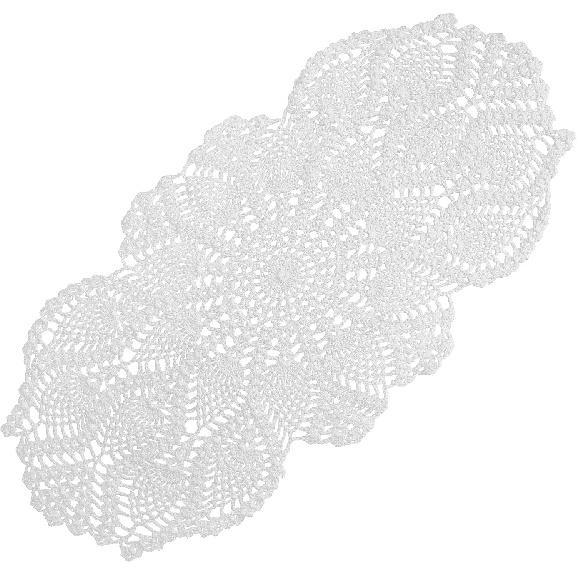 One Piece 23 x 12 Inch Oval Doilies Crochet for Dressers and End Tables Crafts Disposable Small Valentines Doilies Cloth Lace Placemats Coasters Red
