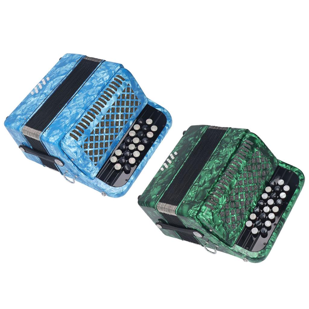 22 Key 8 Bass Accordion Professional Anti Slip Sensitive Button Accordion Musical Instrument with St
