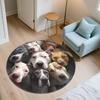 Pitbull Theme Pattern Round rug,Carpet Rug for Living Room Bedroom Playroom ,Non-slip Floor Mat,Holiday Gifts and Birthday Gifts.