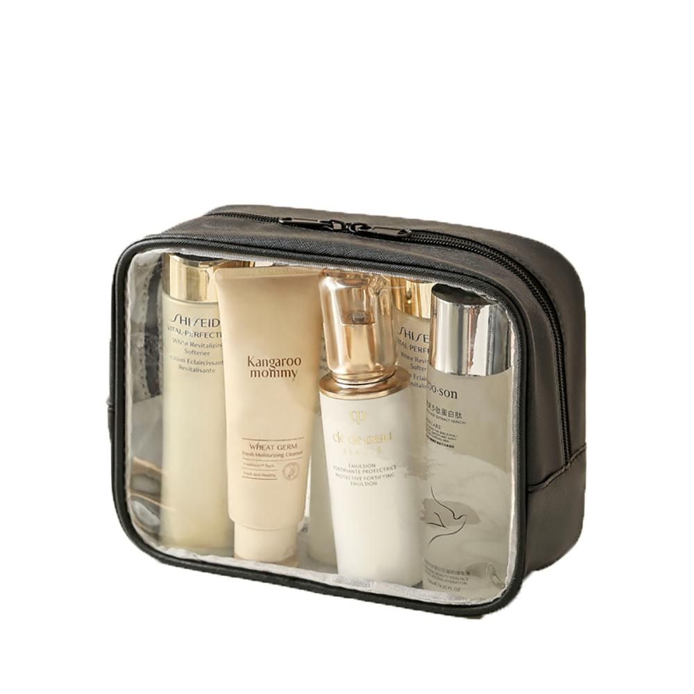 Women's Cosmetic Bag Transparent PVC Waterproof Portable Makeup Organizing Bags Travel Swim Outdoor Toiletry Wash Case