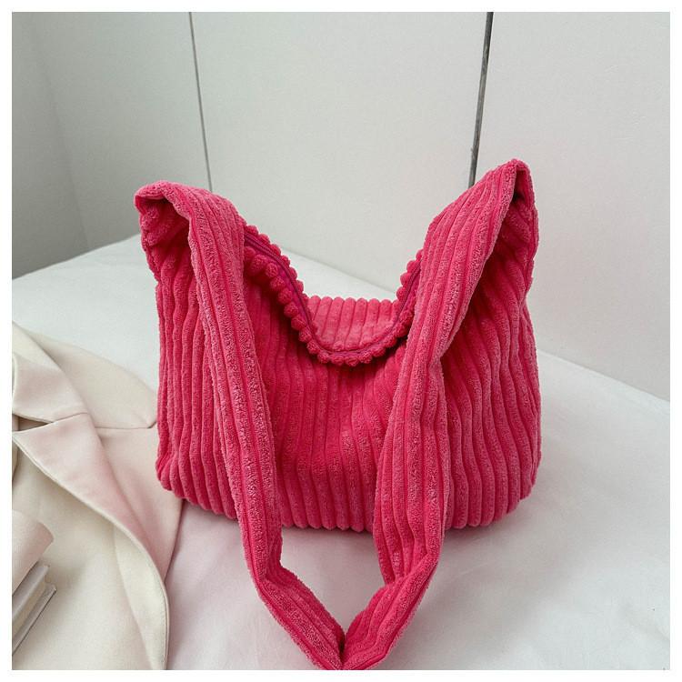Fashionable Corduroy Tote Bag For Women Soft And Spacious Winter 2023 Shoulder Bag