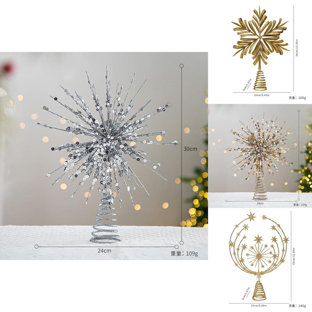 Minimalist Christmas Modern Tree Star Ornament 3d Snowflake Design Decor Festive