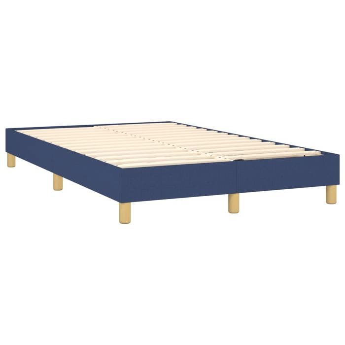 Maison Exclusive - Sommier à lattes de lit avec matelas Bleu 120x200 cm Tissu