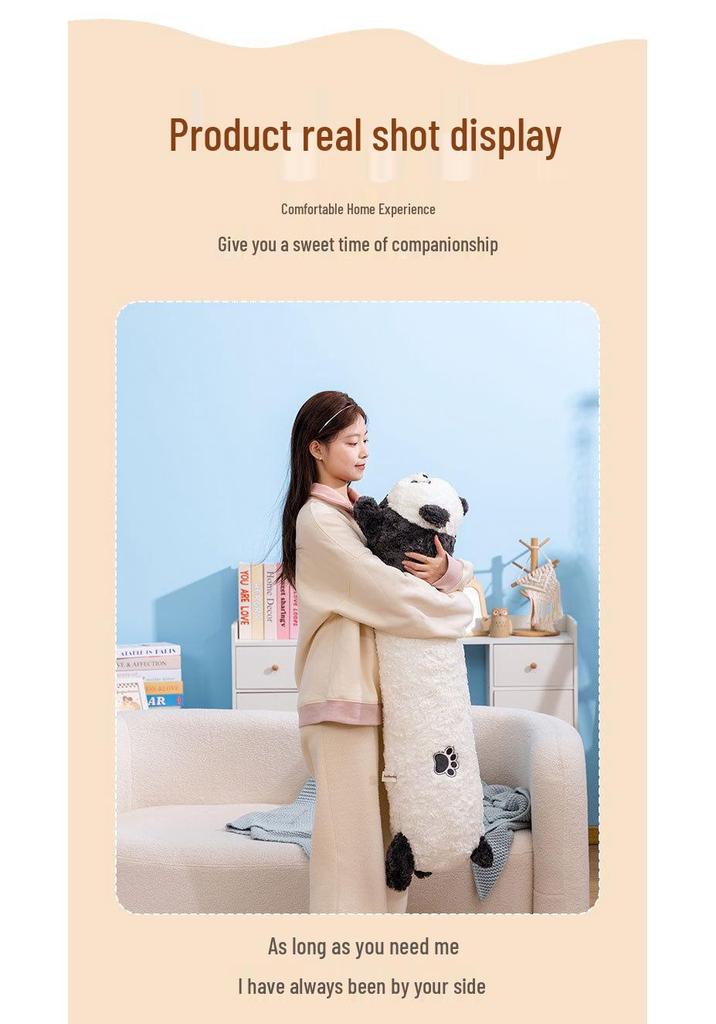 Cute Bear Long Plush Hugging Pillow – Animal Toy & Sofa Cushion, Perfect Birthday Gift