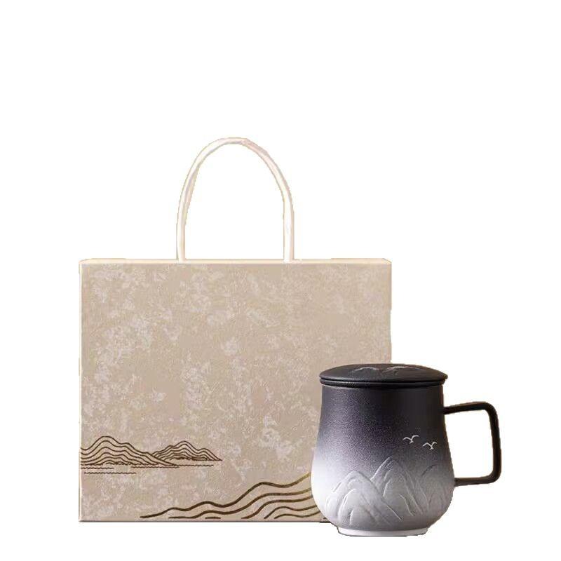 Thousand Miles Of Jiangshan Tea Separation Tea Cup Personal Special Office Cup With Lid Filter Water Cup Relief Cup
