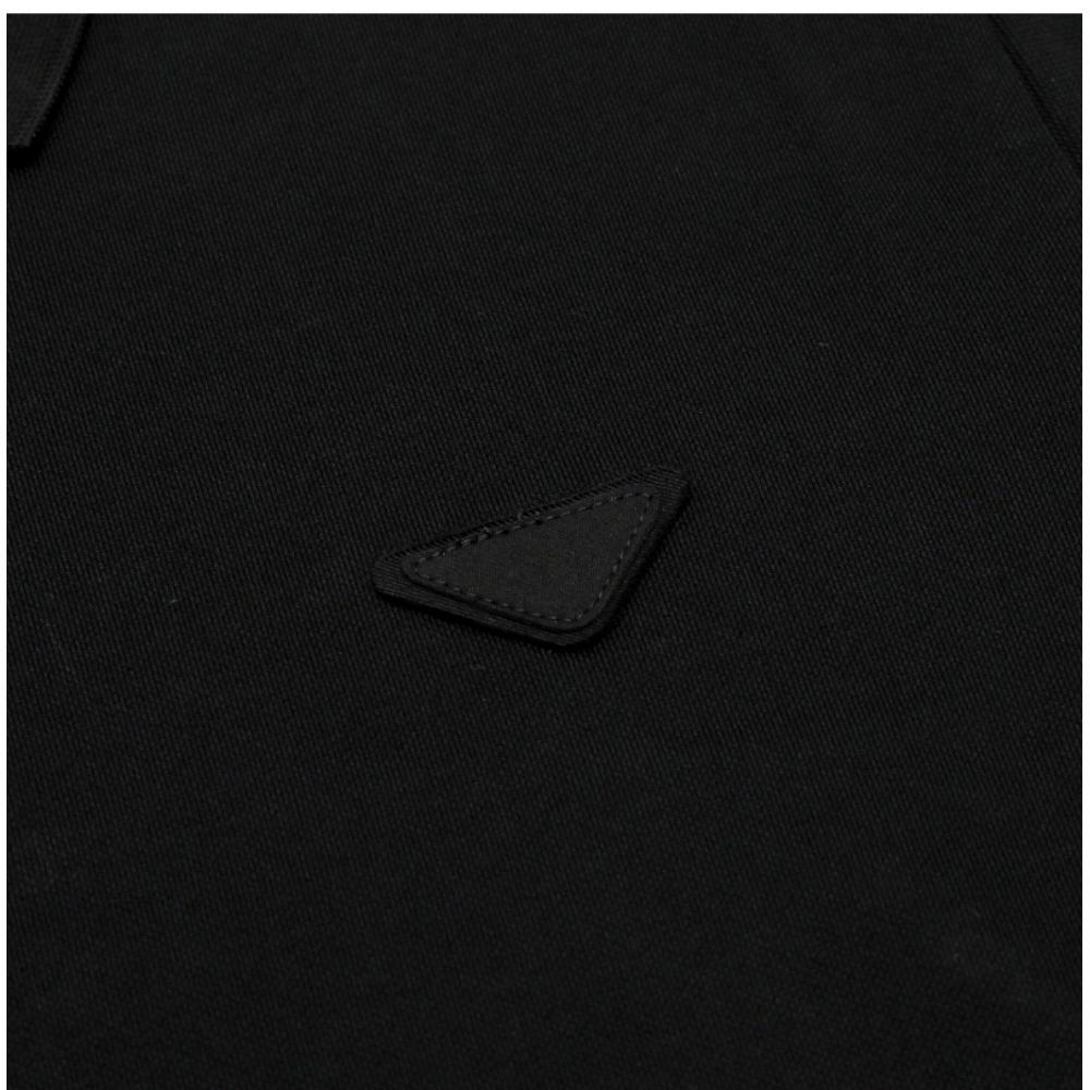 Prada Polo Triangle Logo Men S T ShirT Ujn444 xgS F0002