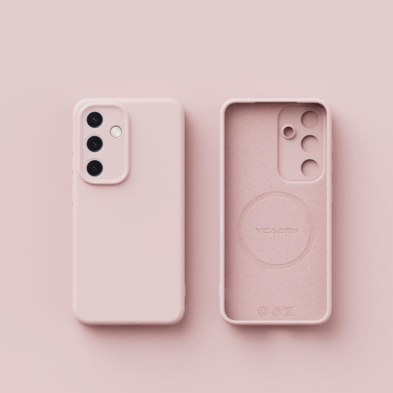 For Samsung S25 S24 Ultra S23 Plus S22 Case Liquid Silicone Matte Soft Lens Protection Slim Shockproof Wireless Charge Magnetic Back Cover