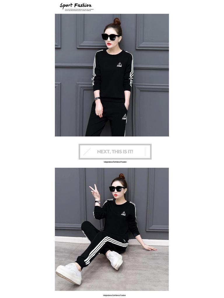 2023 Herbst Koreanischer Damen Langarm Hose & Sweatshirt Lässiges Sportbekleidungsset