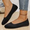 Fashion Concise Black Lightweight Flats Shoes Women Spring Autumn Soft Faux Suede Flat Shoes Woman Shallow Slip On Causal Shoes Female