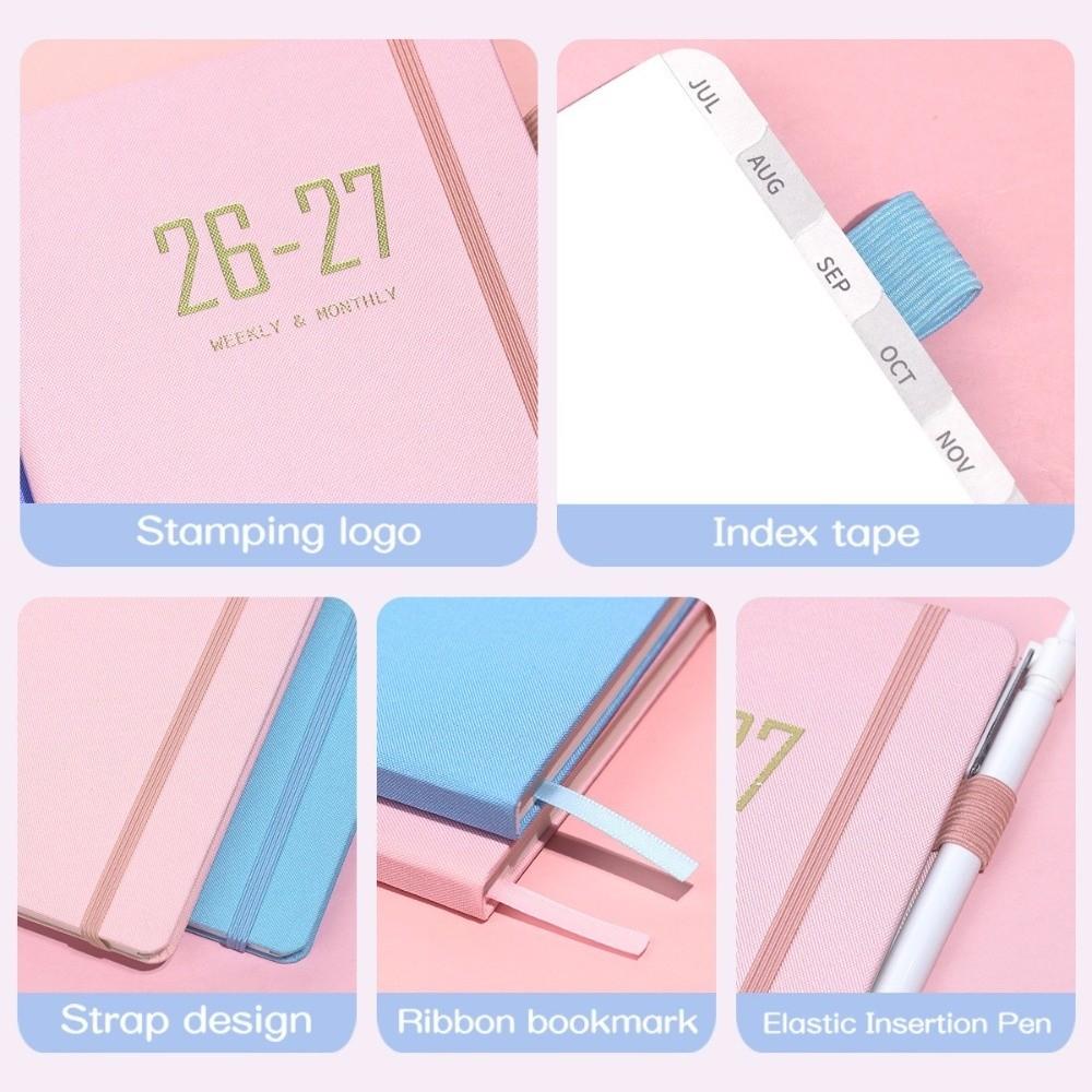 Daily Planning 2027 A5 Planner Notebook with Strap Daily Planner Fabric Notebook  Office Stationery