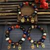 Incense Ash Glaze Five-Color Treasure Beast Bracelet for Men and Women