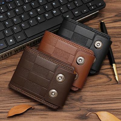 Portefeuille Bifold Court pour Homme: Boucle Magnétique, Grande Capacité, Multiples Fentes pour Cartes, Design Simple