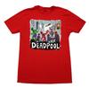 Deadpool New Adult Tshirt Dressed As Avengers Sketch Above Name