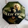 1 PC Automatic Folding Umbrella - Billie Eilish Custom Name Pattern, Portable & Foldable Design with 8 Ribs, Christmas Birthday Gifts