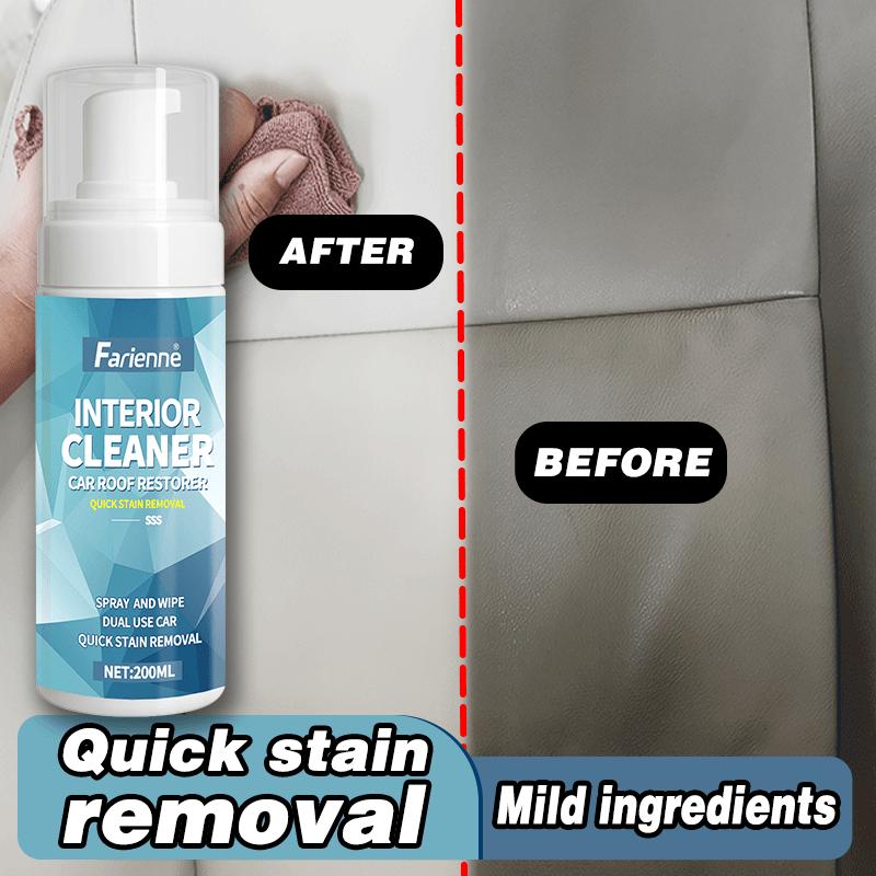 Multifunctional Foam Cleaner for Car Interior,Dashboard,Steering Wheel,Seats & Safety Belts,Press Pump Design,Waterless Cleaning