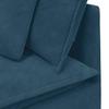 Modular Sofa Corner Module with Cushions Blue 100 cm