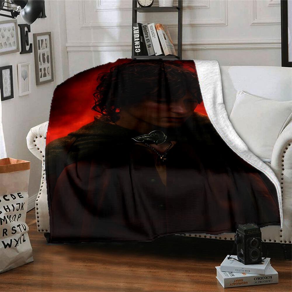 1pc Lord of the Rings Flannel Blanket Soft Warm Throw for Home, Office, Travel, All-Season Cozy Bedding GiftL1076