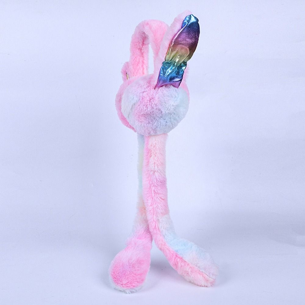 Winter Warm Plush Ear Warmers Soft Comfortable Gift Rainbow Airbag Earmuffs  for Women Girls