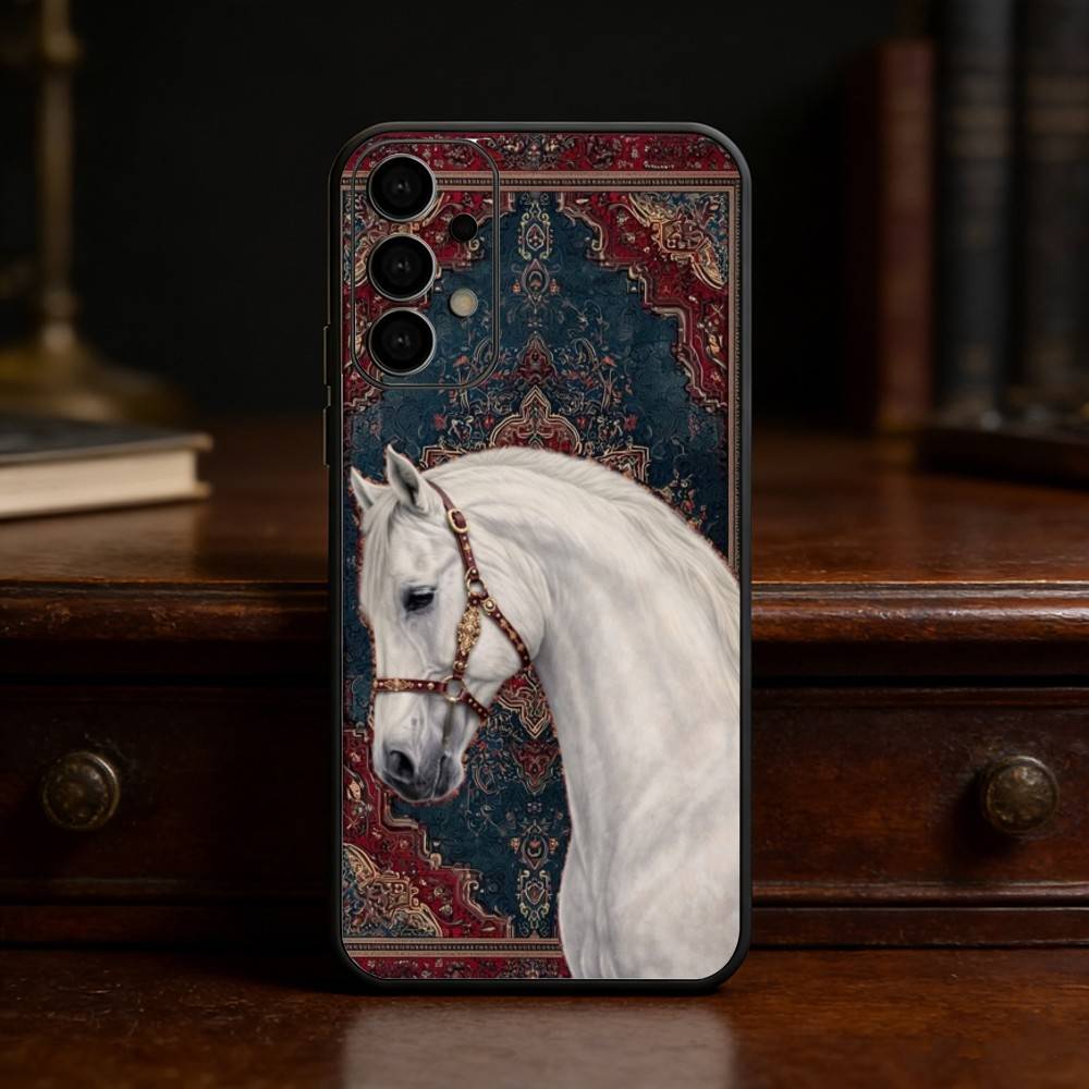 The horse Phone Case For Samsung S25,S24,S21,S22,S23,S30,Ultra,S20,Plus,Fe,Lite Black Shell