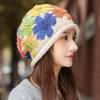 DIMANAF 2025 Printemps Chapeau Femme Chapeau Tricoté Chaud Mode Floral