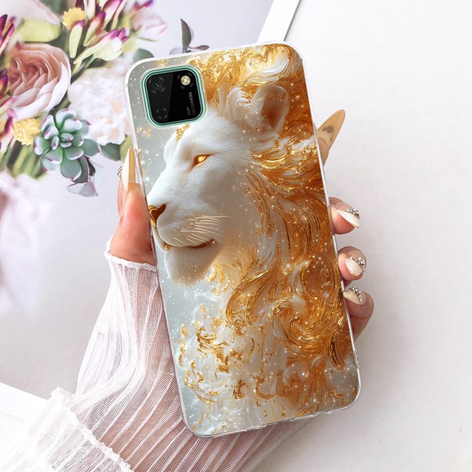 For Huawei Y5p Case DRA-LX9 Cute Lion Fashion Painted Cover Soft Silicone Phone Case For Huawei Y5p Honor 9S Honor9S Fundas Bags