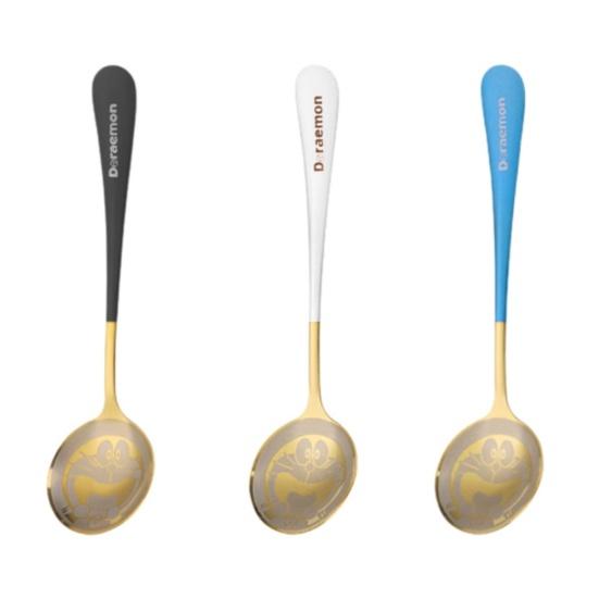 Soup Spoon Thickened Long Handle Stainless Steel Doraemon Lovely Coffee Spoon Restaurant Flatware