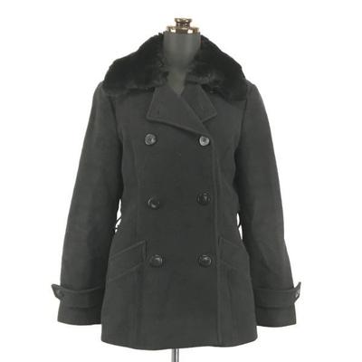 Keith 50% Angorá Casaco P Exterior Pele Removível Mulher M 38 Preto(USADO)