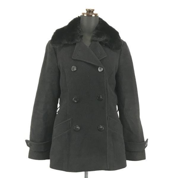 

Keith 50% Angora P Coat Outer Detachable Fur Women M 38 Black(USED)