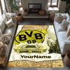 Borussia Dortmund Customize Your Name Area Rug Suitable for Playrooms Outdoor Dining Room Foyer Antislip Carpet Anime Office Decor Gift for Festivals