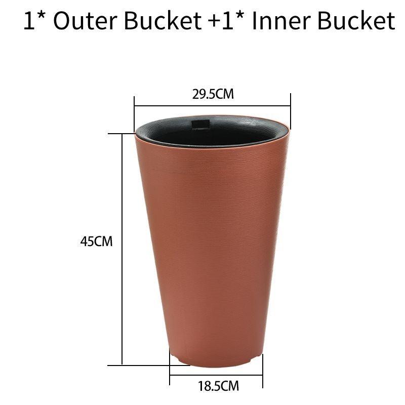 

Flowerpot Planter Insert Outdoor Garden Balcony Indoor Durable Sturdy Large 45cm/17.72in коричневый