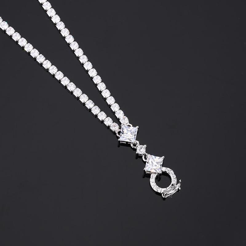 Jewelry Copper Bottom Platinum Plated Bubble Wild Chain Button Head Removable 45 + 5Cm
