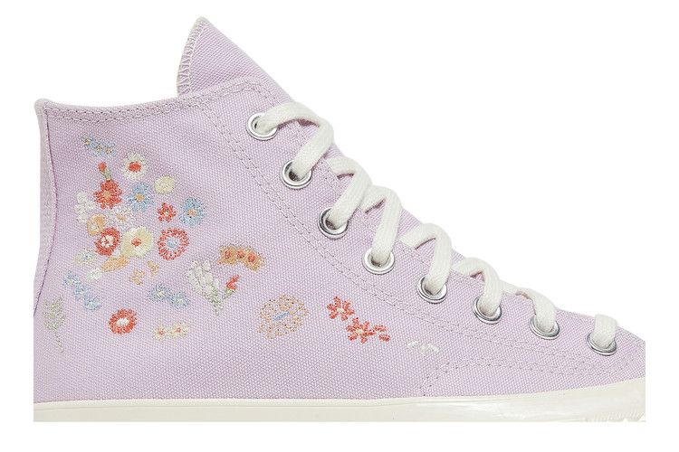 Converse Wmns Chuck 70 High 'Embroidered Floral Print - Pale Amethyst'
