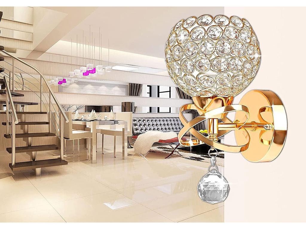 American Modern Crystal Vanity Light for Bedroom Mirror or Cabinet