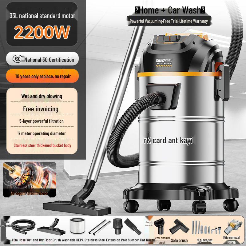 High-Power Household Vacuum Cleaner: Strong Suction for Car, Floor, Carpet, and Grout Cleaning