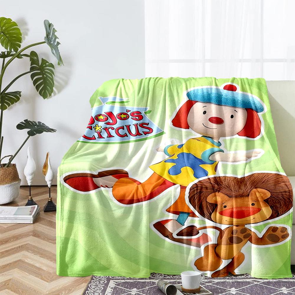 JoJo's Circus Theme Printed Blanket - Perfect for Couch, Bed, Travel & Outdoor Use | Machine Washable, Cozy & Durable.