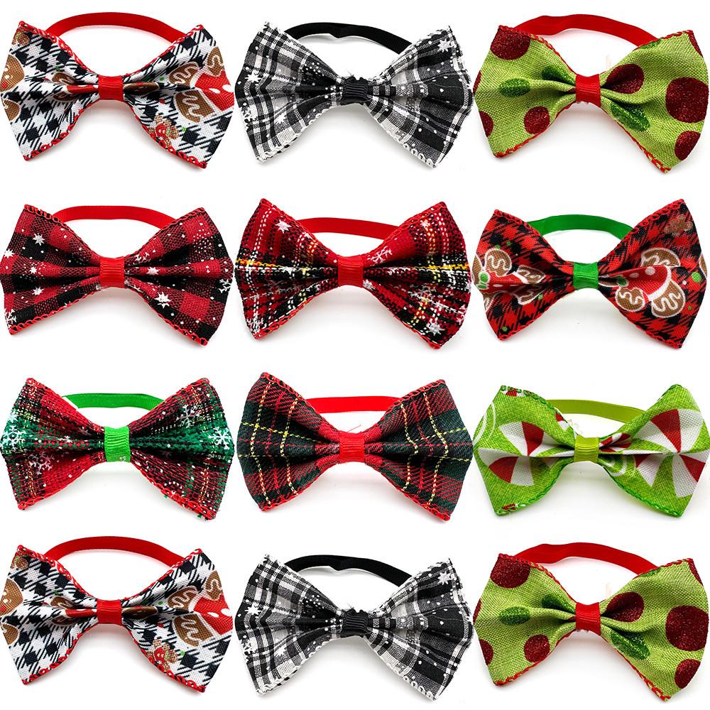 50/100pcs Christmas Pet Puppy Ties Dog Accessories for Pet Dog Bowties Pets Supplies Dog Grooming Product Dog Bow Ties Neckties