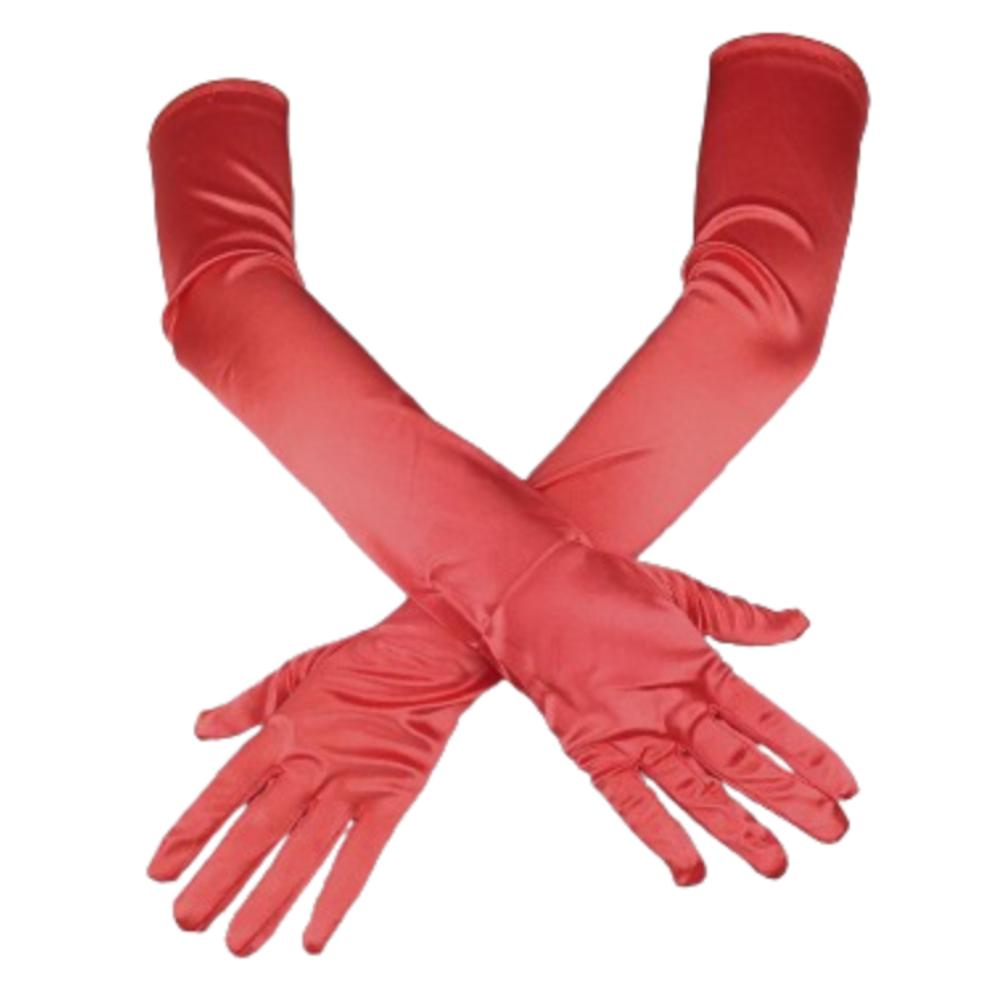Cosplay Velvet Long Gloves Elastic Etiquette Mittens 55cm Christmas Gloves  Banquet