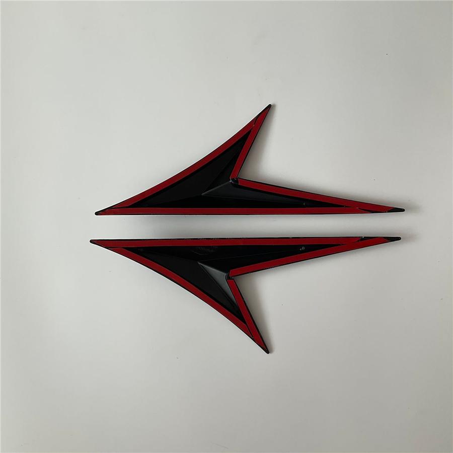 New Universal Engine Side Fender Wing Emble Badge Bonnet Sticker Carbon Fiber Color