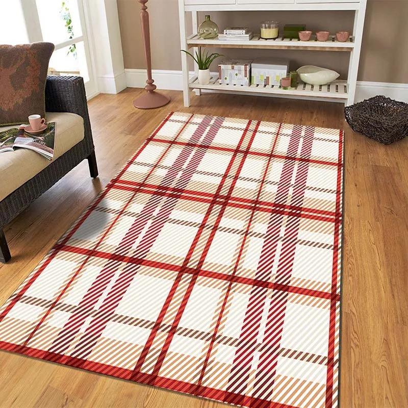 

Classical Plaid Floor Mats Door Decoration Home Living Room Floor Mats 40x60cm