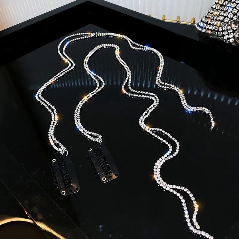 1 pz. Flash Drill Tassel Chain Hairpin Treccia Capelli Copricapo Catena Lucida Festa Gioielli Accessori per Capelli Gioielli da Donna Regali