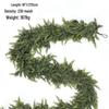 International Bestseller: Christmas Pine Needle Wreath with Realistic Norfolk Pine Branch Vine
