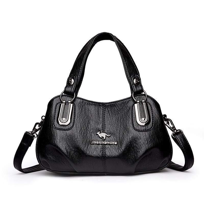 The BAY Elegante Dames Crossbody Handtas � Veelzijdige Mode voor Moeders van Middelbare Leeftijd & Ouderen 28*10*26 cm black