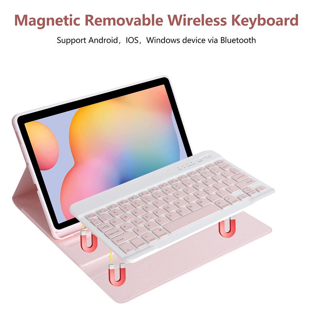 Samsung S11/A9+/S7/S8/S9FE/S10Li Bluetooth Keyboard Protective Case with Magnetic Pen Holder